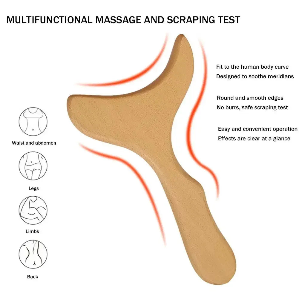 Massage Tool Wood Massager Body Sculpting Tools,Used to relieve muscle relaxation,Gua Sha,Muscle Release Tool