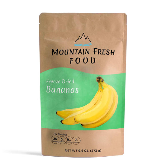Mountain Fresh Food Freeze Dried Banana Chips | All Natural Healthy Dried Fruit Snacks | Crispy Banana Slices | Large Resealable Bag | 9.6 Ounces