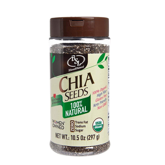 Organic Chia Seeds Whole Foods - Raw Black Seed for Weight Loss | Natural Source of Omega 3 and Antioxidants Ground Superfood | Non GMO Gluten Free, Vegan and Keto Friendly (10.5 Ounces)