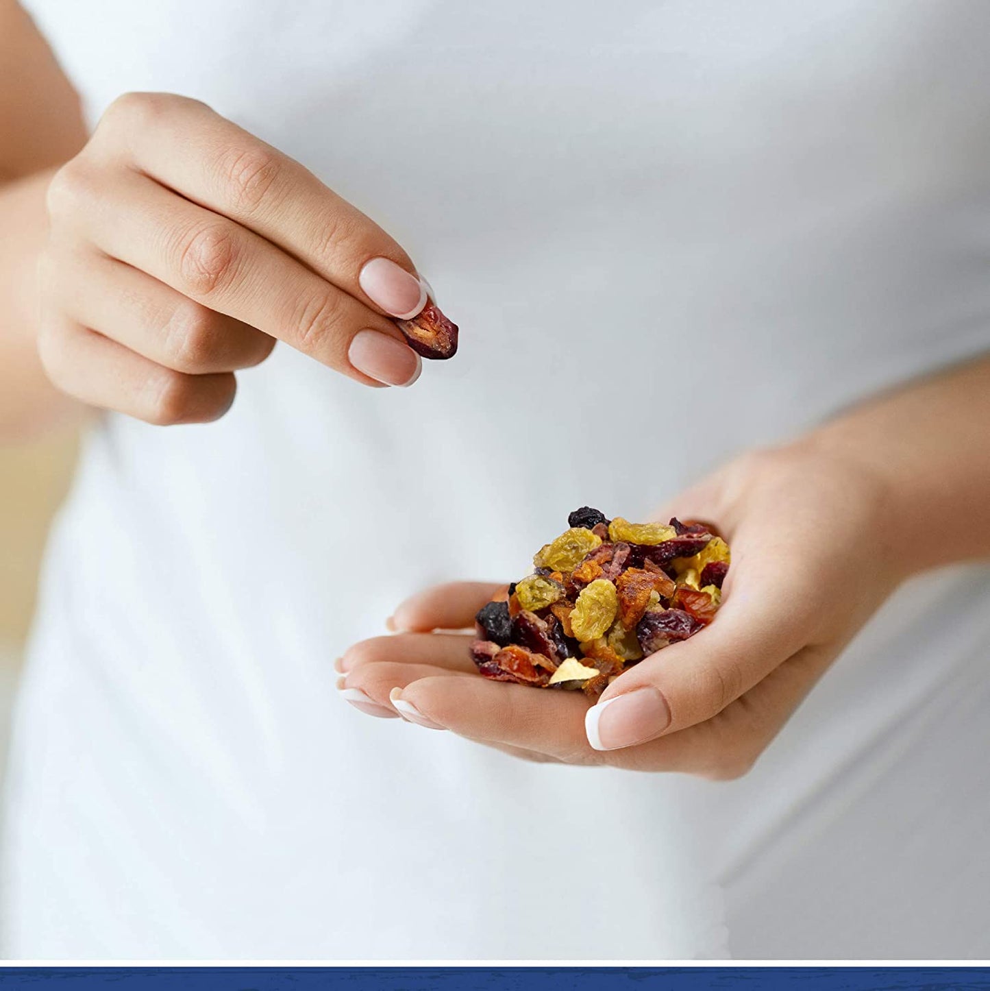 Traina Home Grown All American Sun Dried Fruit Blend - Diced Peaches, Cranberries, Blueberries, Apples, Golden Raisins, Non GMO, Gluten Free, Packed in Resealable Pouch (2 lbs)