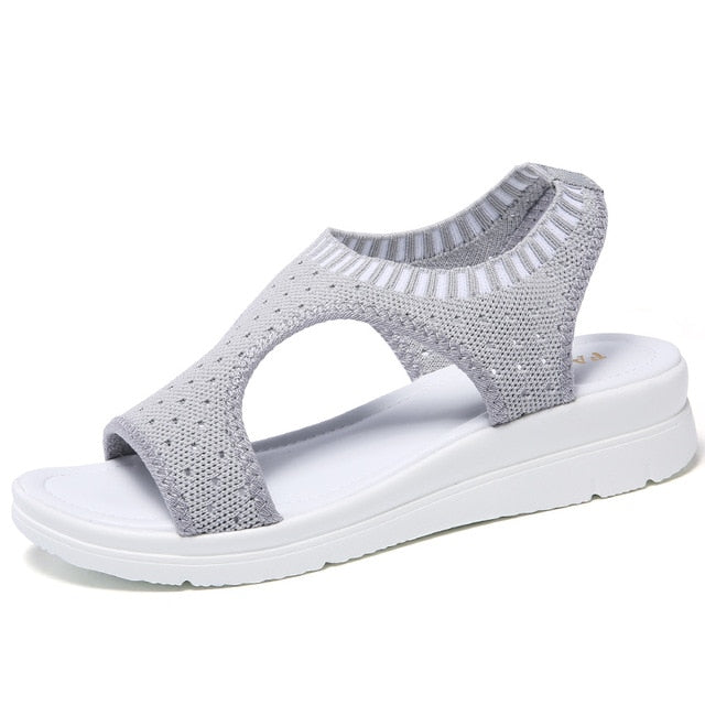 Women Sandals 2019 Fashion Breathable Comfort Shopping Ladies Sandals Summer Shoes wedge Black White Sandal Shoes