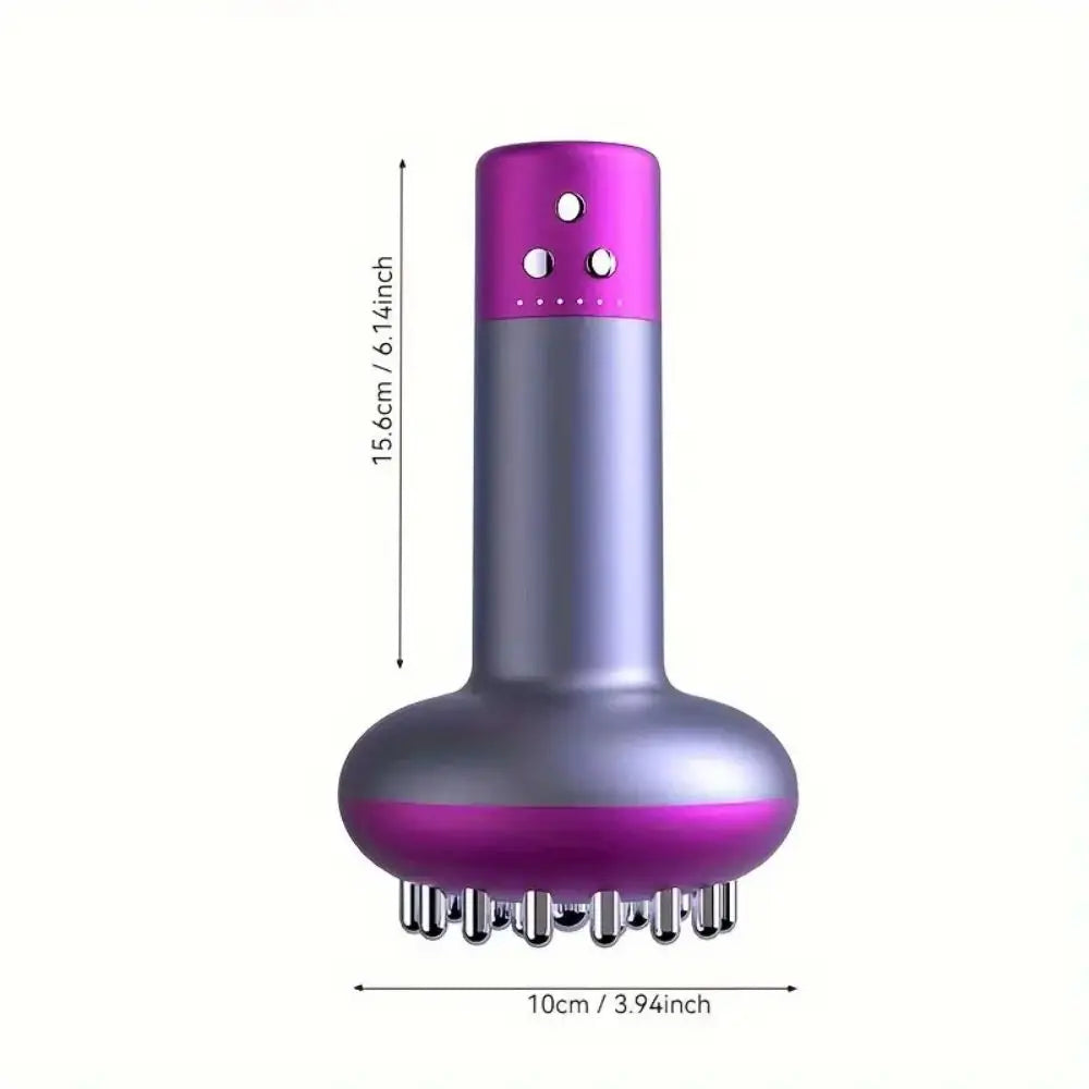 A heated metal back massager - a professional, handheld, portable smart guasha brush for full-body relaxation - a tissue release