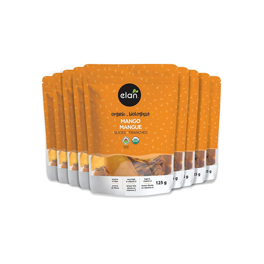 ELAN Organic Dried Mango Slices 8 Pack, 35.2 Oz, Non-GMO, Vegan, Gluten-Free