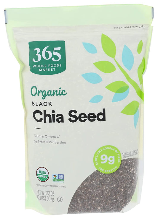 365 by Whole Foods Market, Chia Seed Black Organic, 32 Ounce