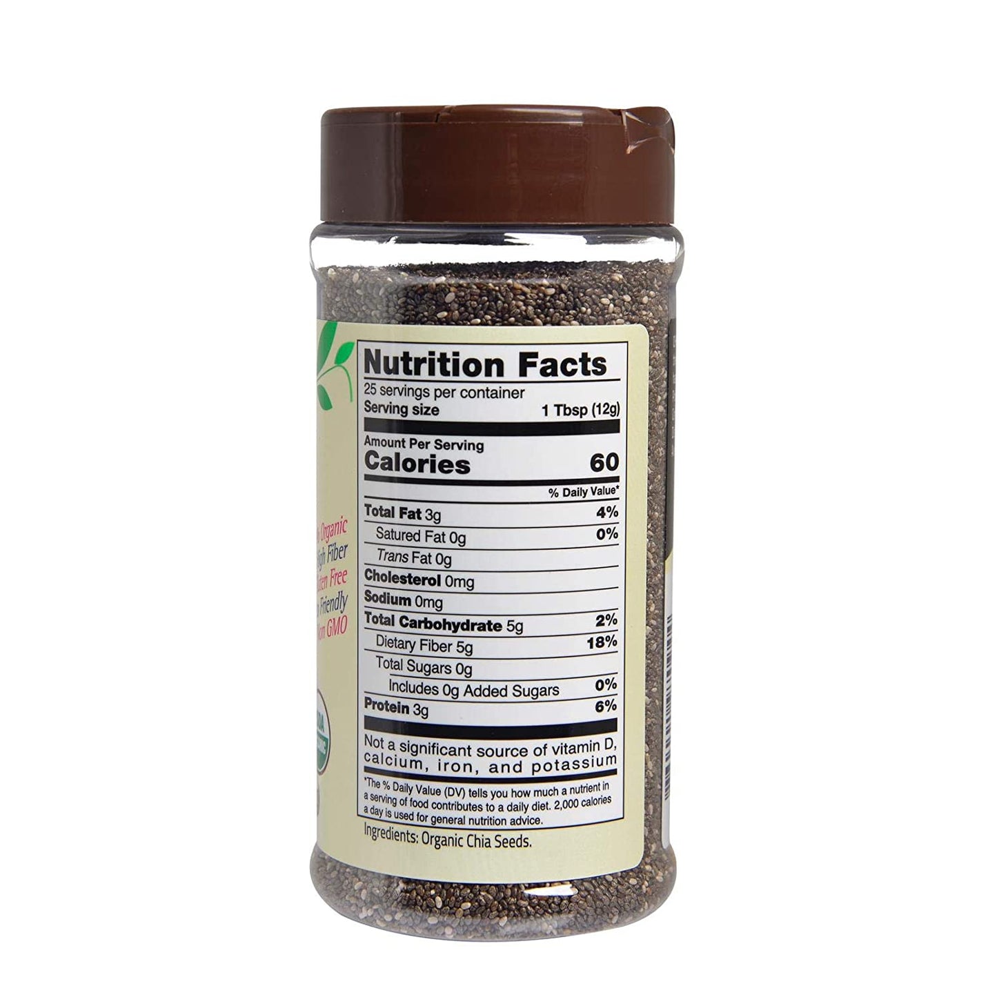 Organic Chia Seeds Whole Foods - Raw Black Seed for Weight Loss | Natural Source of Omega 3 and Antioxidants Ground Superfood | Non GMO Gluten Free, Vegan and Keto Friendly (10.5 Ounces)