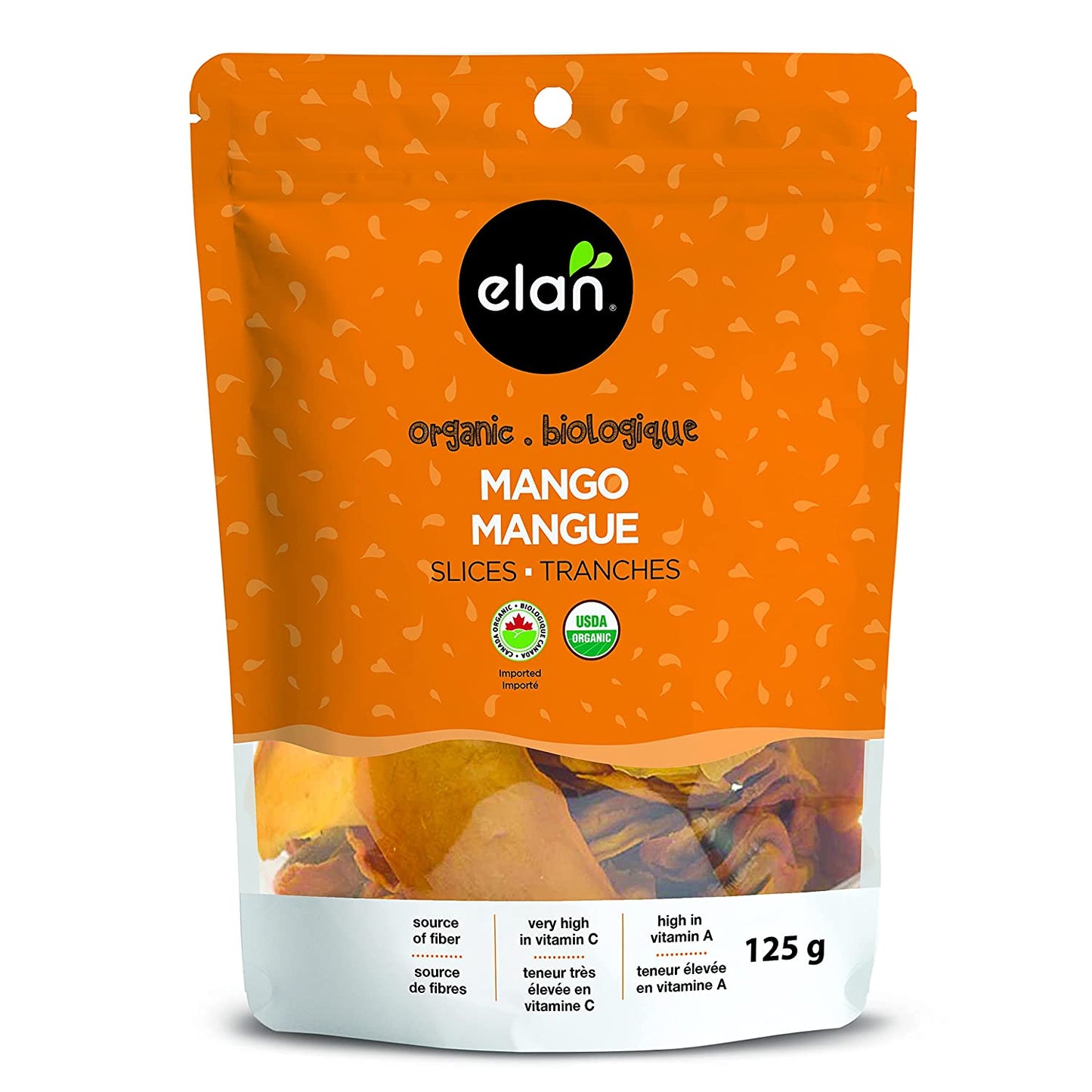 ELAN Organic Dried Mango Slices 8 Pack, 35.2 Oz, Non-GMO, Vegan, Gluten-Free