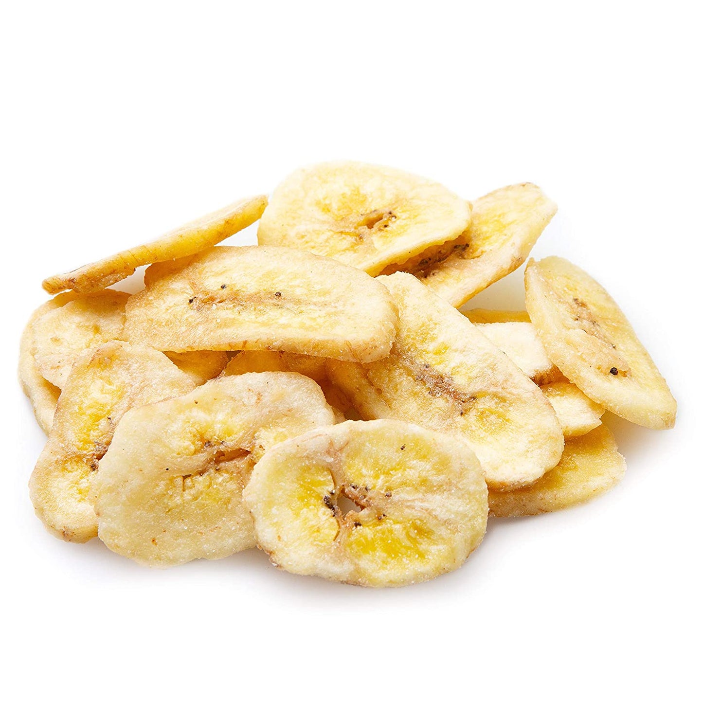Oh! Nuts Dried Banana Chips | (3lb - 48oz) Bulk Bag Fresh Sweetened Dehydrated Banana Fruit Slices | Snacking & Baking | Low in Sodium, Cholesterol, Fat, High Fiber, Egg, Dairy Free | Light Sugar Added
