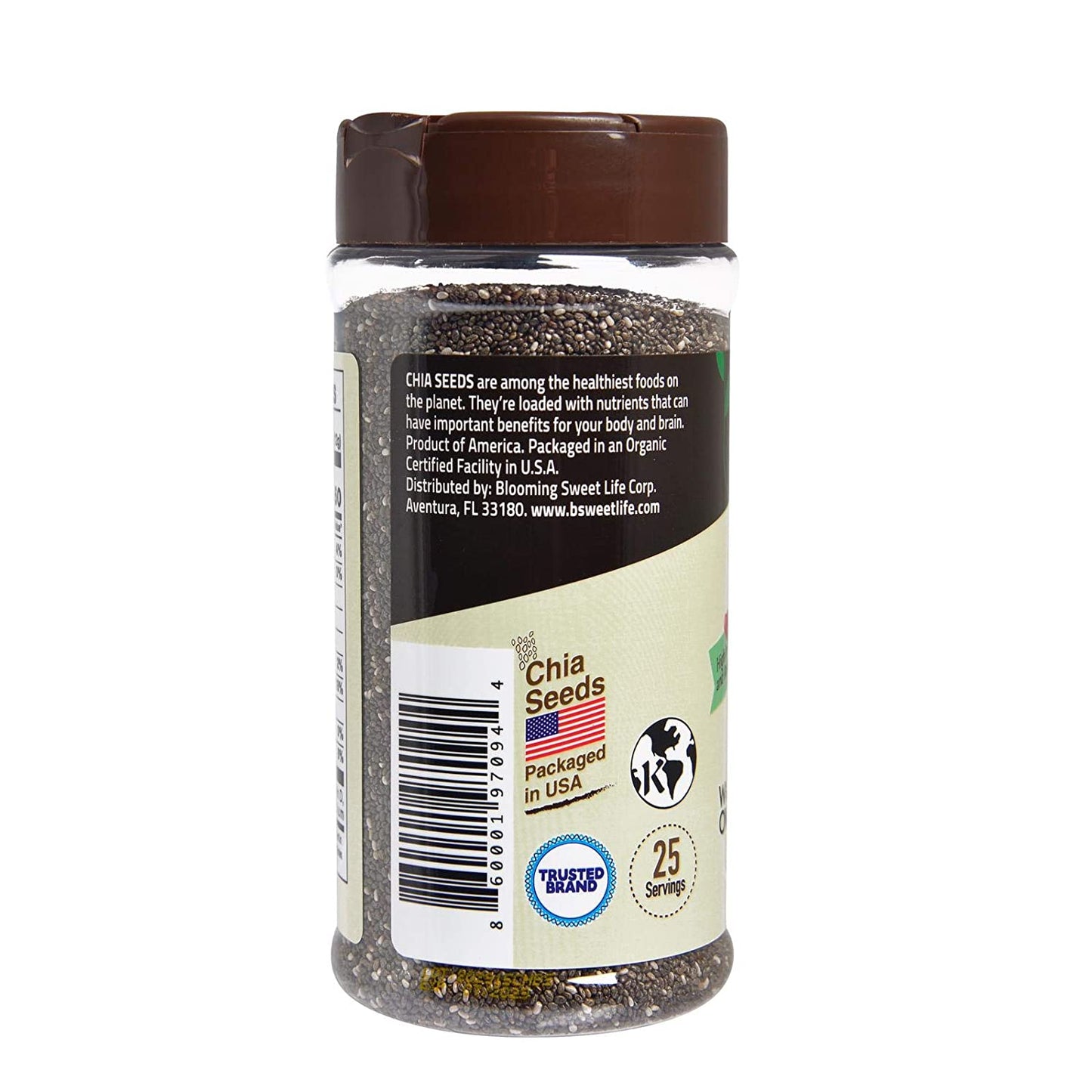 Organic Chia Seeds Whole Foods - Raw Black Seed for Weight Loss | Natural Source of Omega 3 and Antioxidants Ground Superfood | Non GMO Gluten Free, Vegan and Keto Friendly (10.5 Ounces)