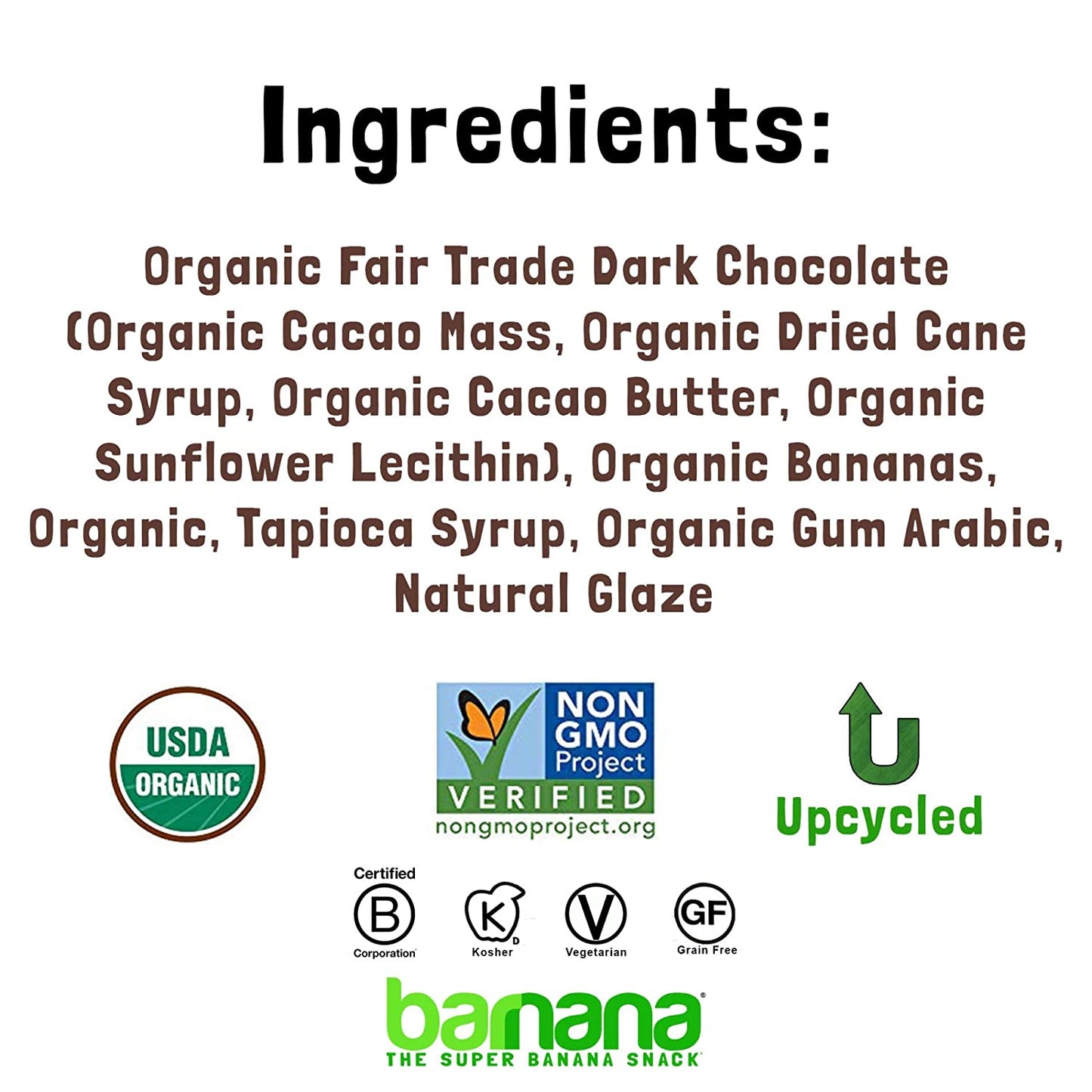 Barnana Organic Chewy Banana Bites, Dark Chocolate Banana Flavor, 1.4 Ounce Bags (12 Bags Total) - Non-GMO, USDA Organic Upcycled Snack