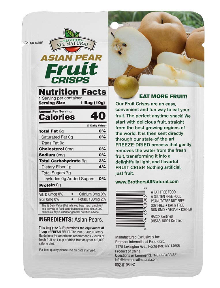 Brothers-ALL-Natural Fruit Crisps, Variety Pack, 4.44 Ounce Bag, 12 Count (Pack of 2)