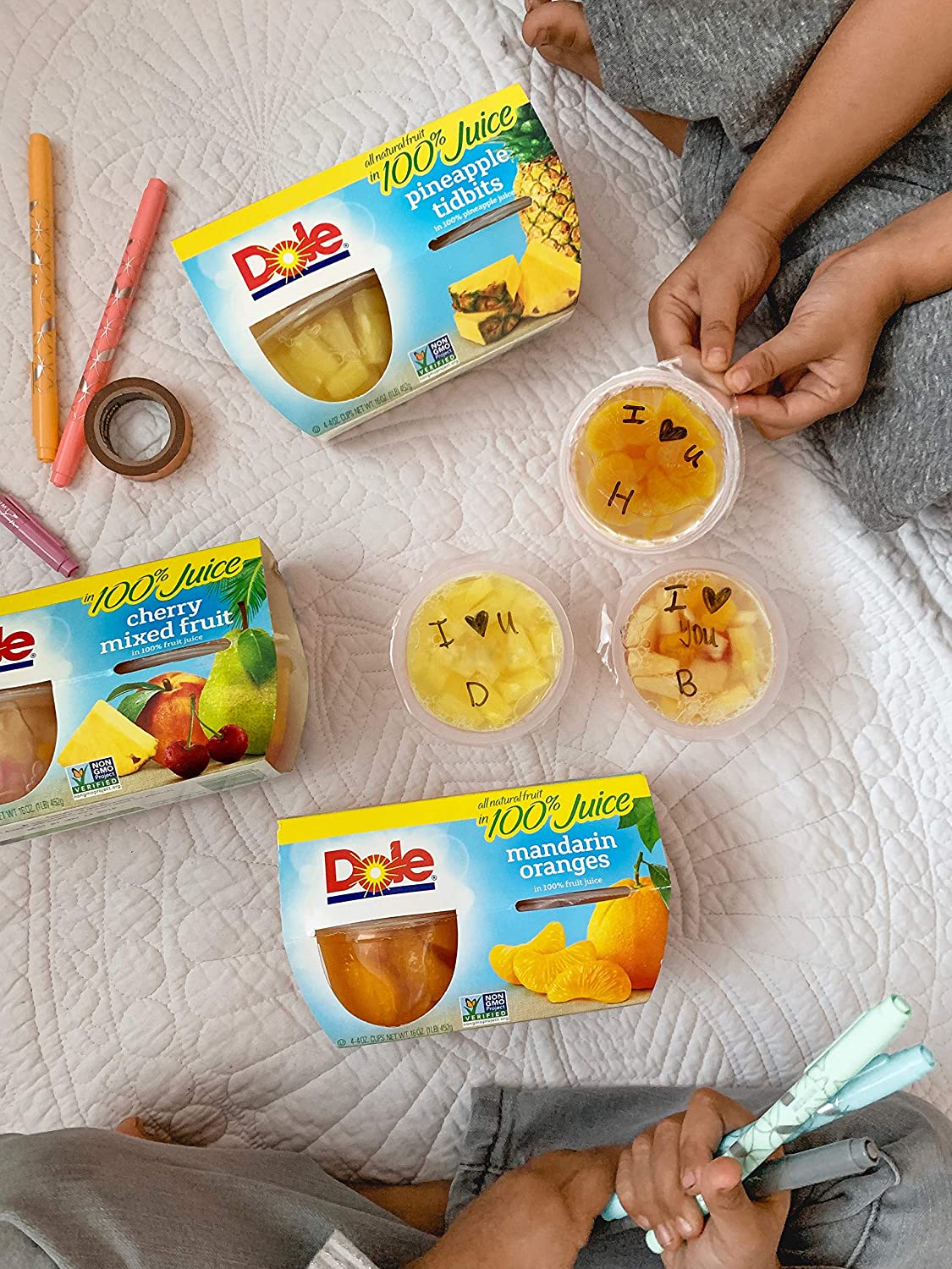 Dole Fruit Bowls Cherry Mixed Fruit in 100% Juice, Gluten Free Healthy Snack, 4 Oz, 12 Total Cups