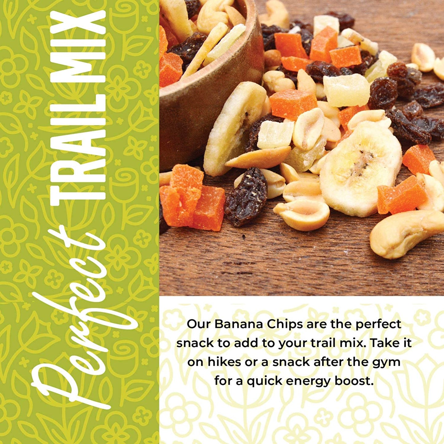 Dried Banana Chips Unsweetened Bulk, 1 lb. Dried Bananas, Unsweetened Banana Chips, Dehydrated Bananas, Unsweetened Dried Banana slices, Banana Crisps. All Natural, Non-GMO, 16 oz.