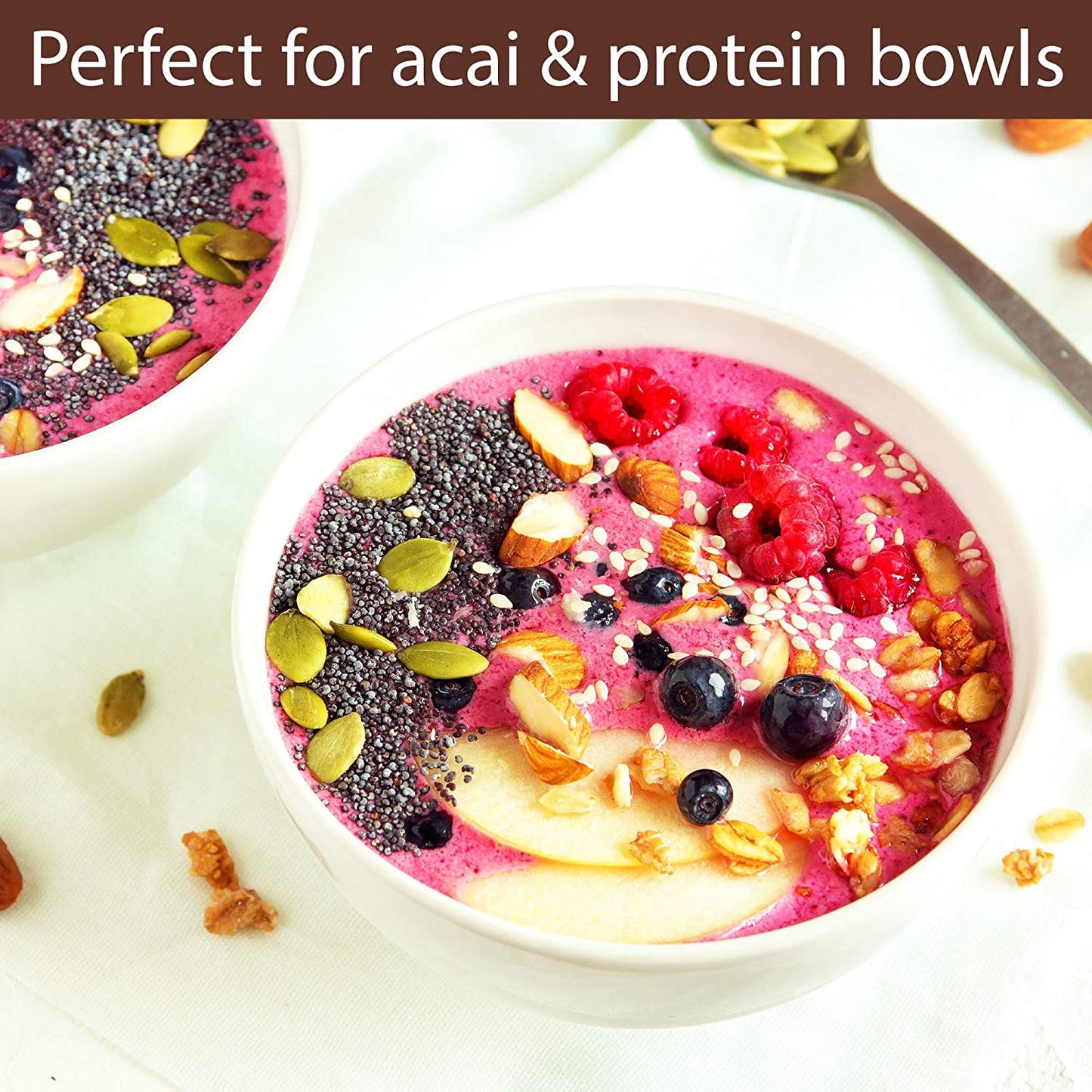 Roots Circle Non-GMO Bulk Chia Seeds | 2.2lb Raw Superfood, Vegan, Kosher, Nut & Gluten Free, Keto, Paleo & Whole30 Friendly Add Omega 3 & Protein to Salad, Smoothie, Oatmeal, Acai Bowl | Airtight Jar