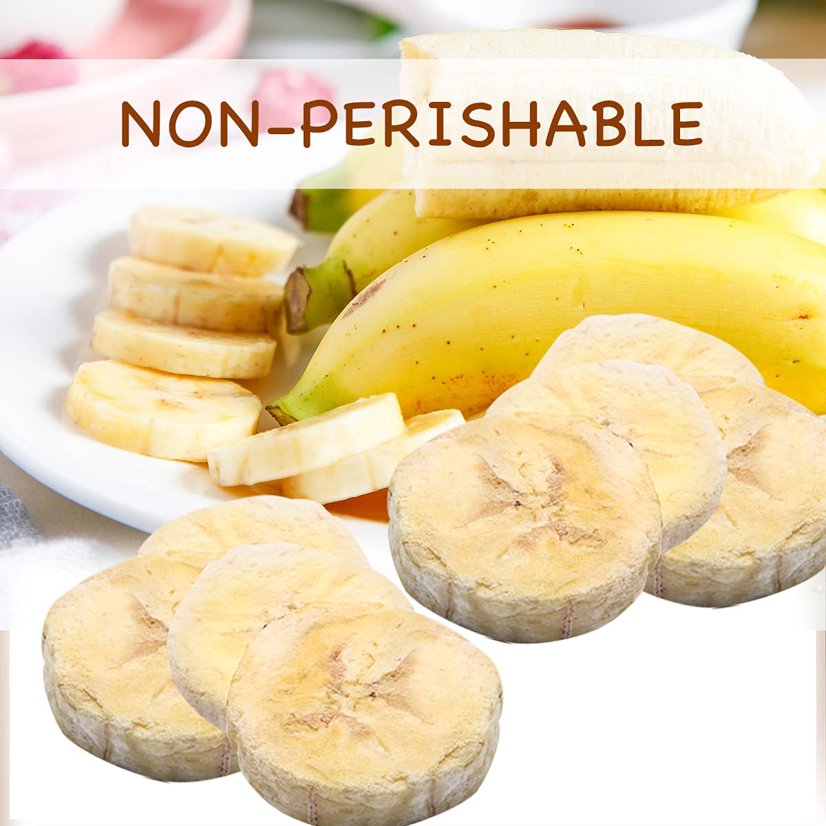 ONETANG Freeze-Dried Fruit Banana Chips, 15 Pack Single-Serve Pack, Non GMO, Kosher, No Add Sugar, Gluten free, Vegan, Healthy Snack 0.52 Ounce