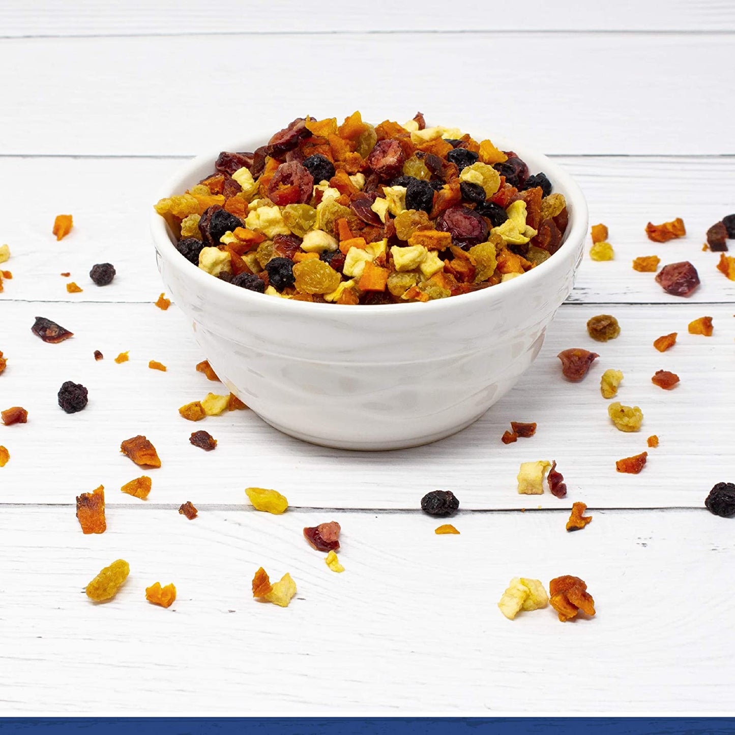 Traina Home Grown All American Sun Dried Fruit Blend - Diced Peaches, Cranberries, Blueberries, Apples, Golden Raisins, Non GMO, Gluten Free, Packed in Resealable Pouch (2 lbs)