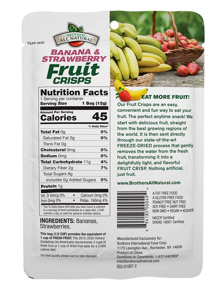 Brothers-ALL-Natural Fruit Crisps, Variety Pack, 4.44 Ounce Bag, 12 Count (Pack of 2)