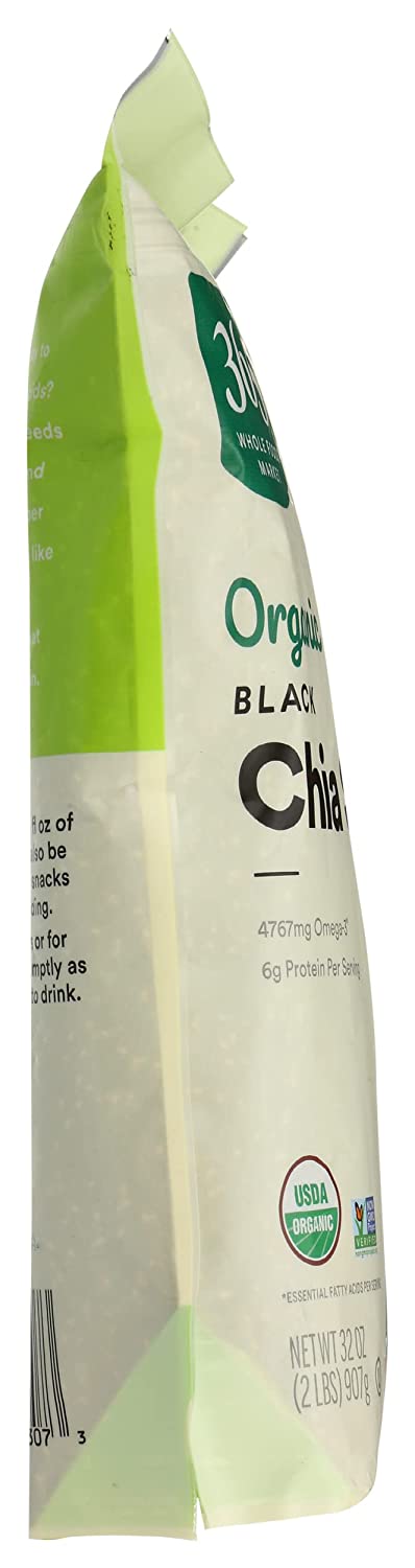 365 by Whole Foods Market, Chia Seed Black Organic, 32 Ounce