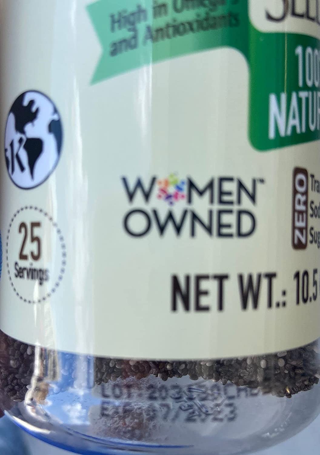 Organic Chia Seeds Whole Foods - Raw Black Seed for Weight Loss | Natural Source of Omega 3 and Antioxidants Ground Superfood | Non GMO Gluten Free, Vegan and Keto Friendly (10.5 Ounces)