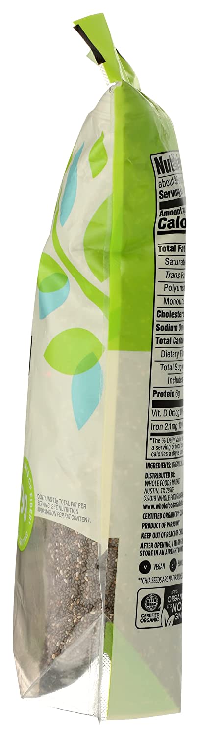 365 by Whole Foods Market, Chia Seed Black Organic, 32 Ounce