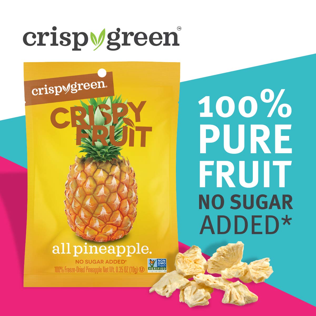 Crispy Green Freeze-Dried Fruit, Single-Serve, Tropical Variety Pack, 0.35 Ounce (16 Count)