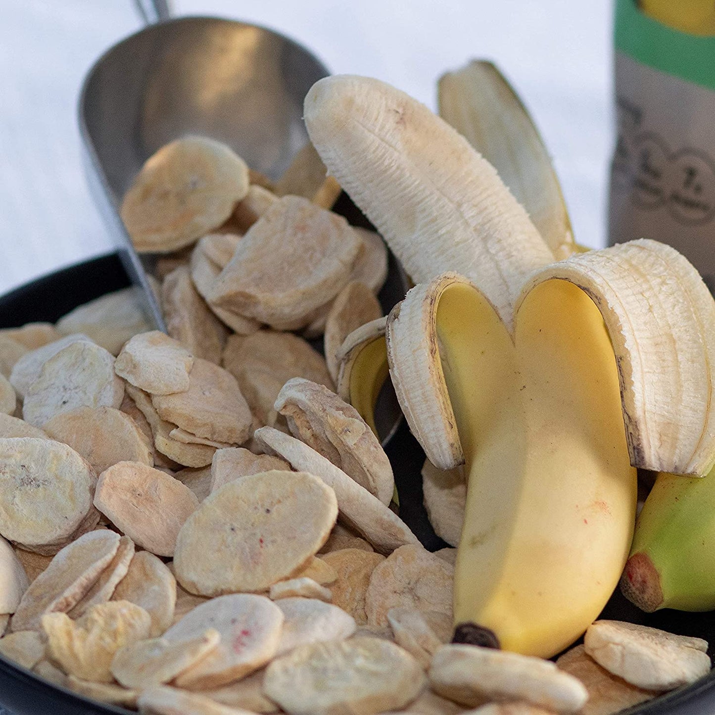 Mountain Fresh Food Freeze Dried Banana Chips | All Natural Healthy Dried Fruit Snacks | Crispy Banana Slices | Large Resealable Bag | 9.6 Ounces