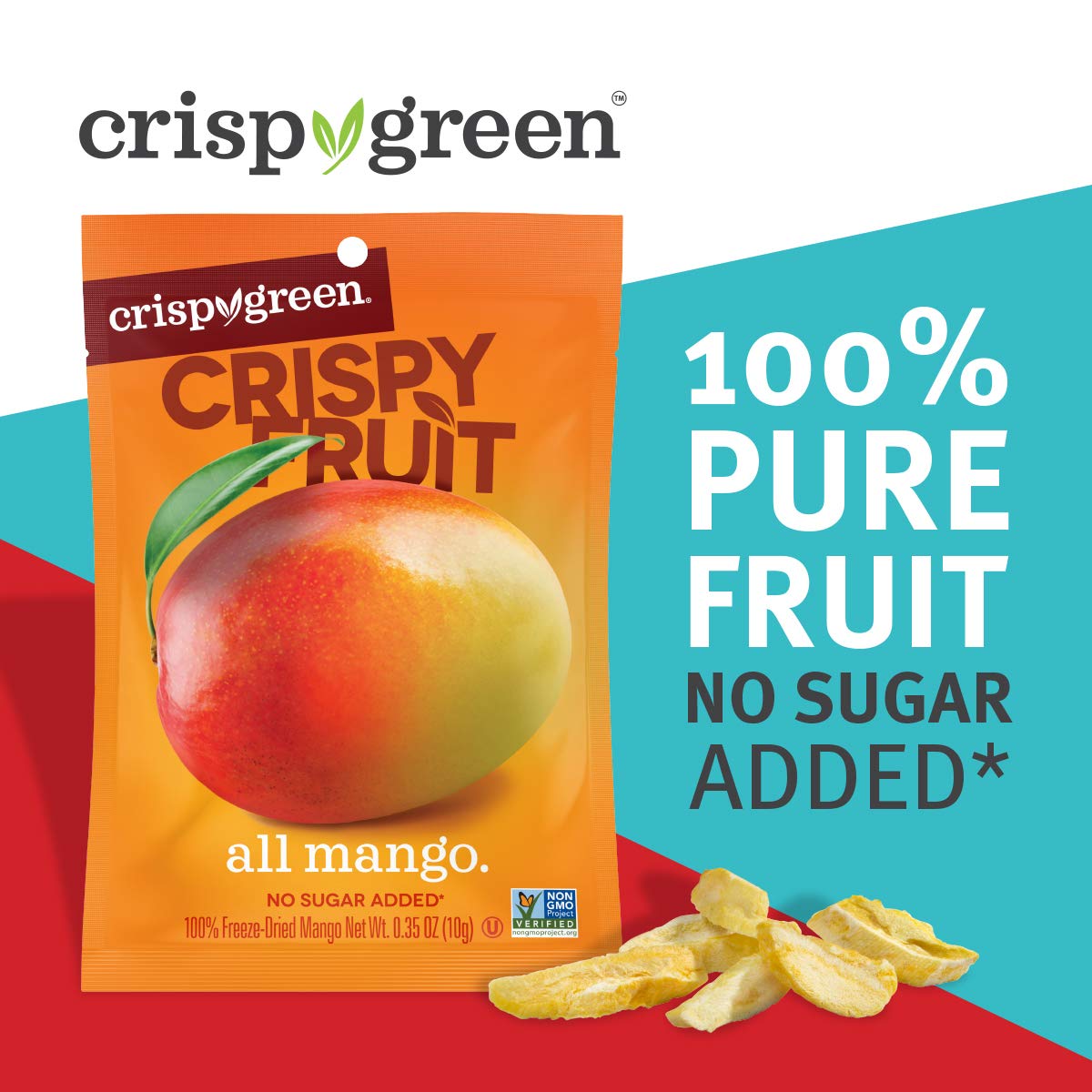 Crispy Green Freeze-Dried Fruit, Single-Serve, Tropical Variety Pack, 0.35 Ounce (16 Count)