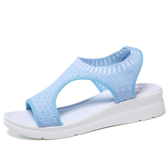 Women Sandals 2019 Fashion  Breathable Comfort Shopping Ladies Sandals Summer Shoes wedge Black White Sandal Shoes